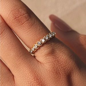 Golden Eternity Engagement Band